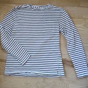 Liverpool Los Angeles Stripe Long Sleeve Tee Size Small